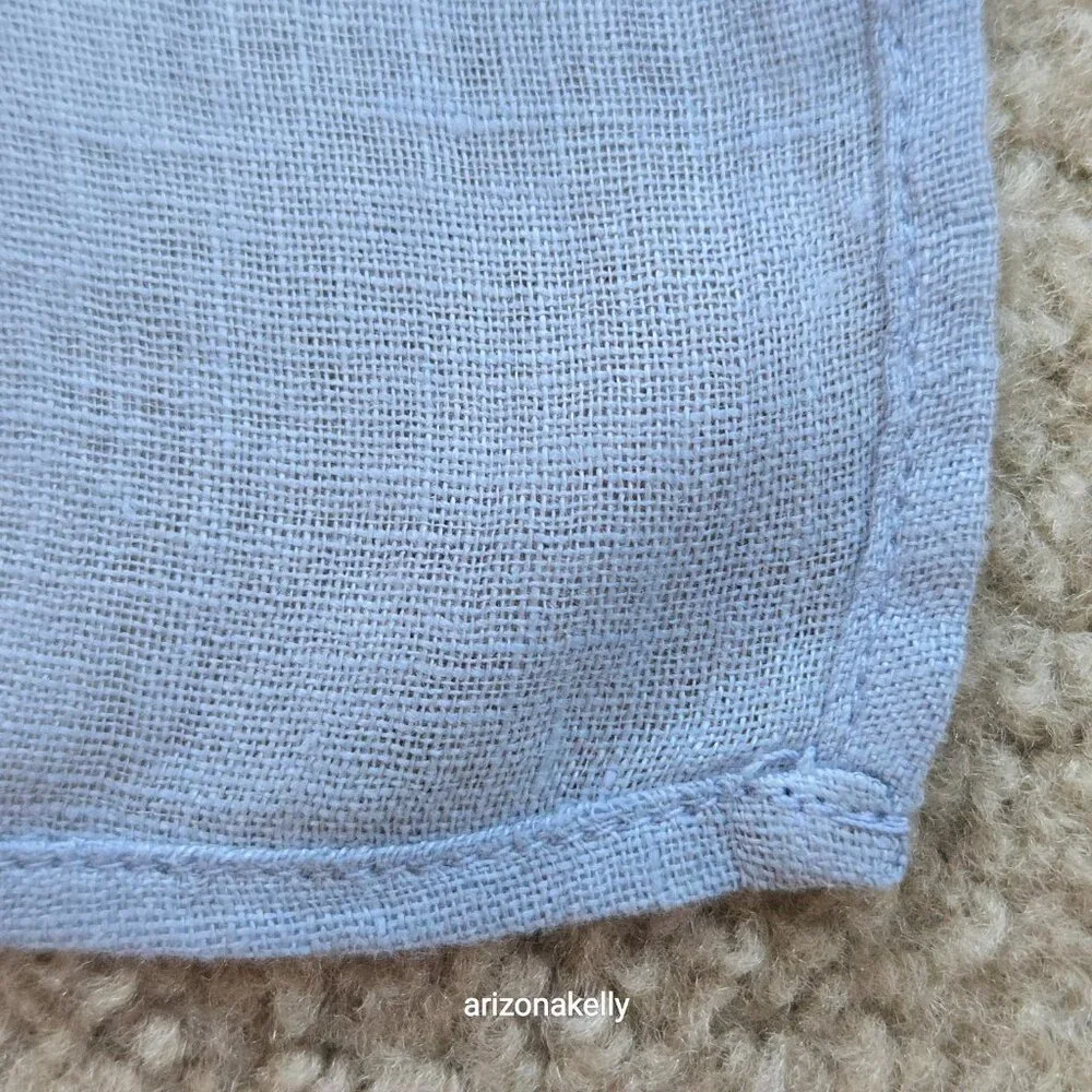 NWT Sauths Linen Scarf Blue